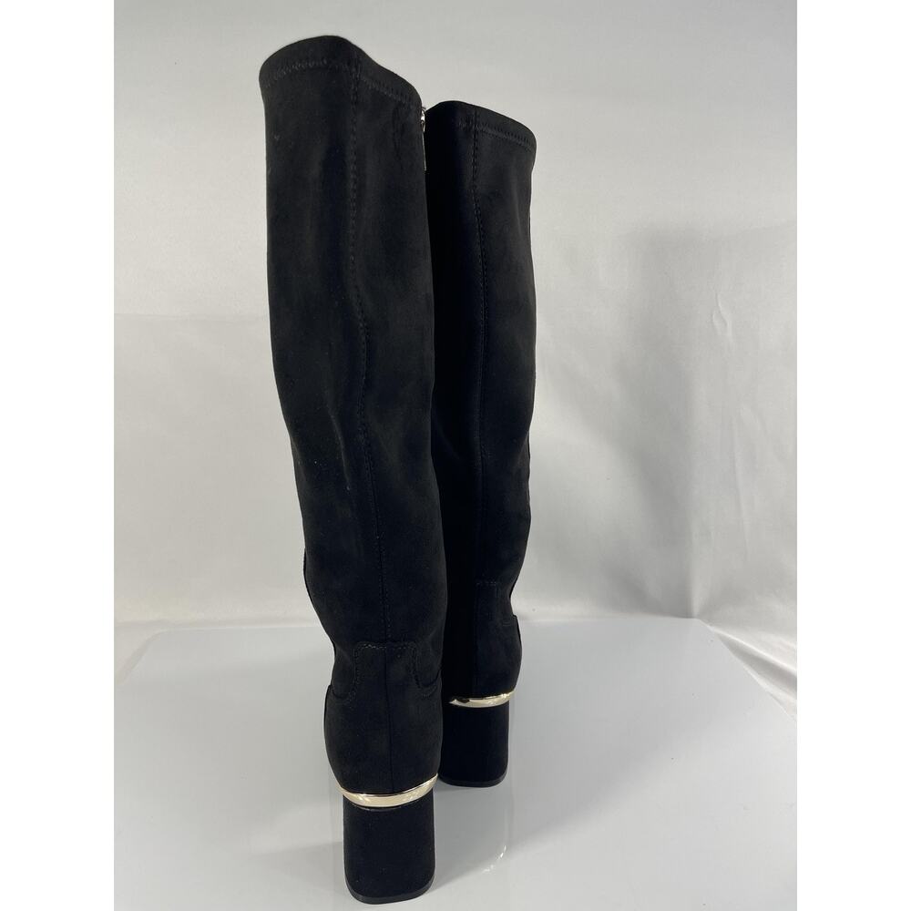 Jones New York Boots Women's Size 8.5 Black Durana Knee High Heel Zip Suede New - Picture 4 of 11